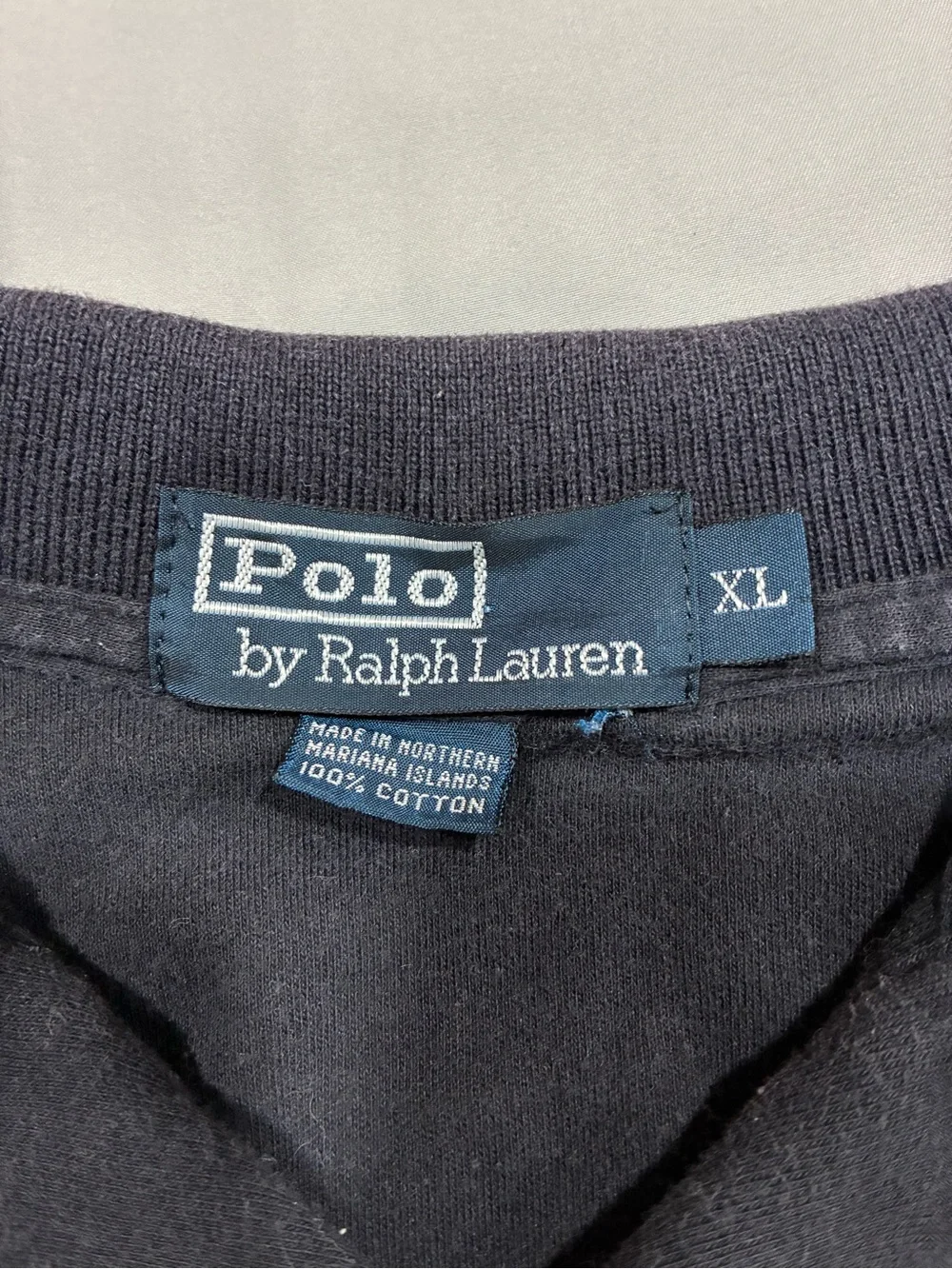 Ralph Lauren Black Polo with Red Pony Embroidery